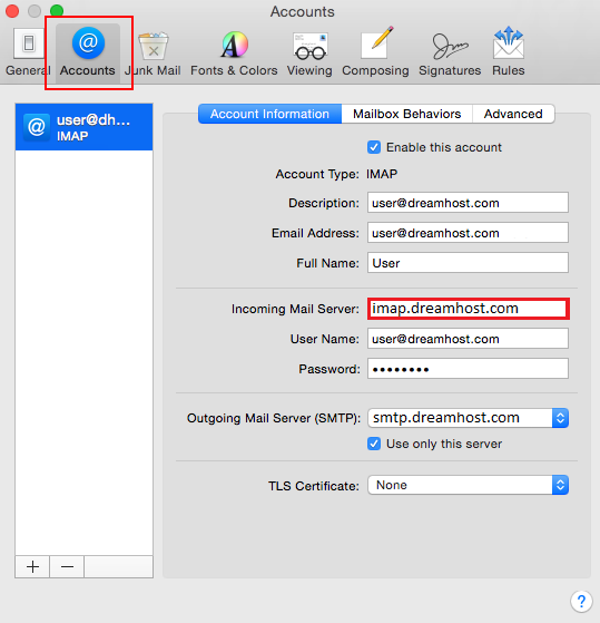 seting up mac mail client for outgoing gmail settings