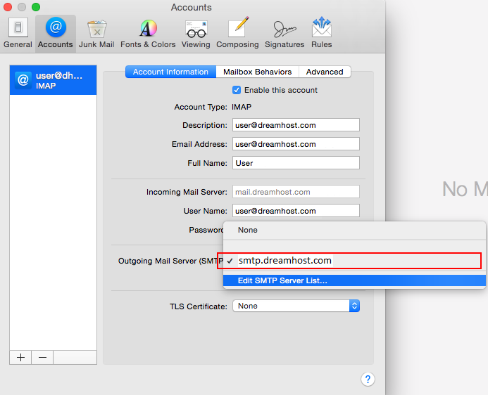 Krav Frank Worthley Duftende Mac Mail — Adjusting incoming and outgoing settings – DreamHost Knowledge  Base