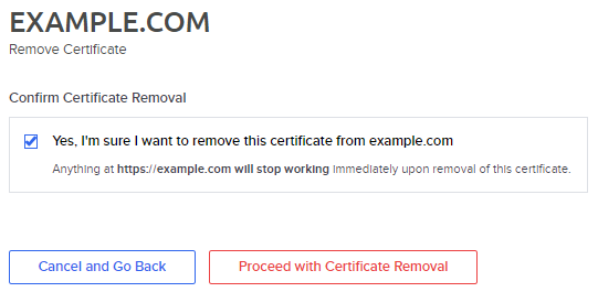 panel ssl remove certificate