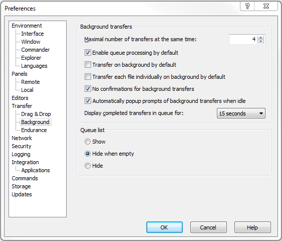 Winscp зависает при копировании