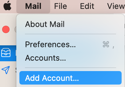 Mac Mail add account