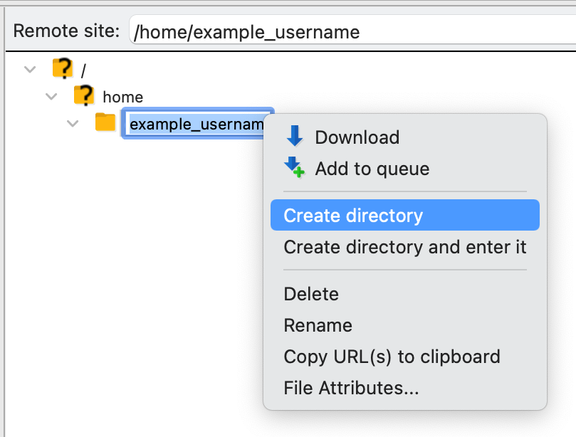 Create .php directory