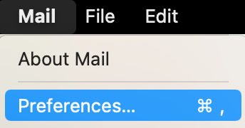 Mac Mail accounts tab
