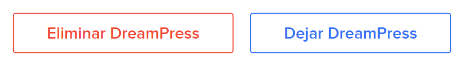 DreamPress Migrate/Delete buttons