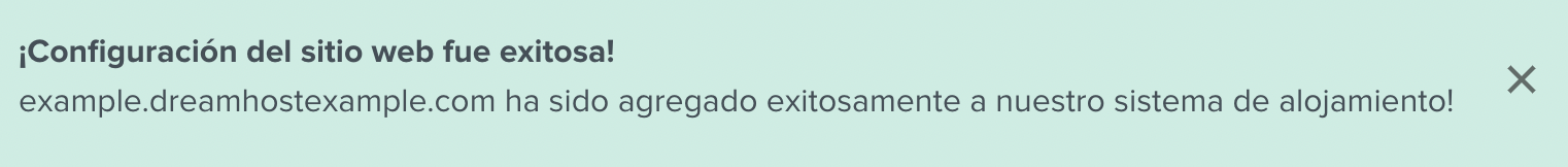 Mensaje de éxito