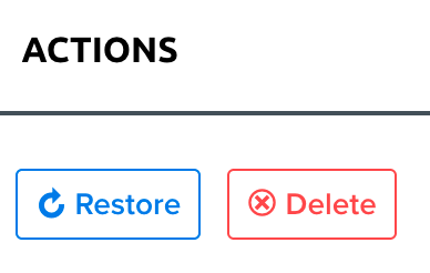 Domain action buttons