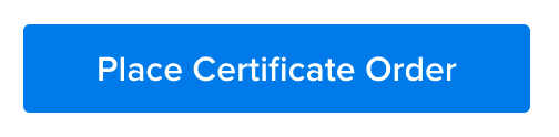 Place certificate order button