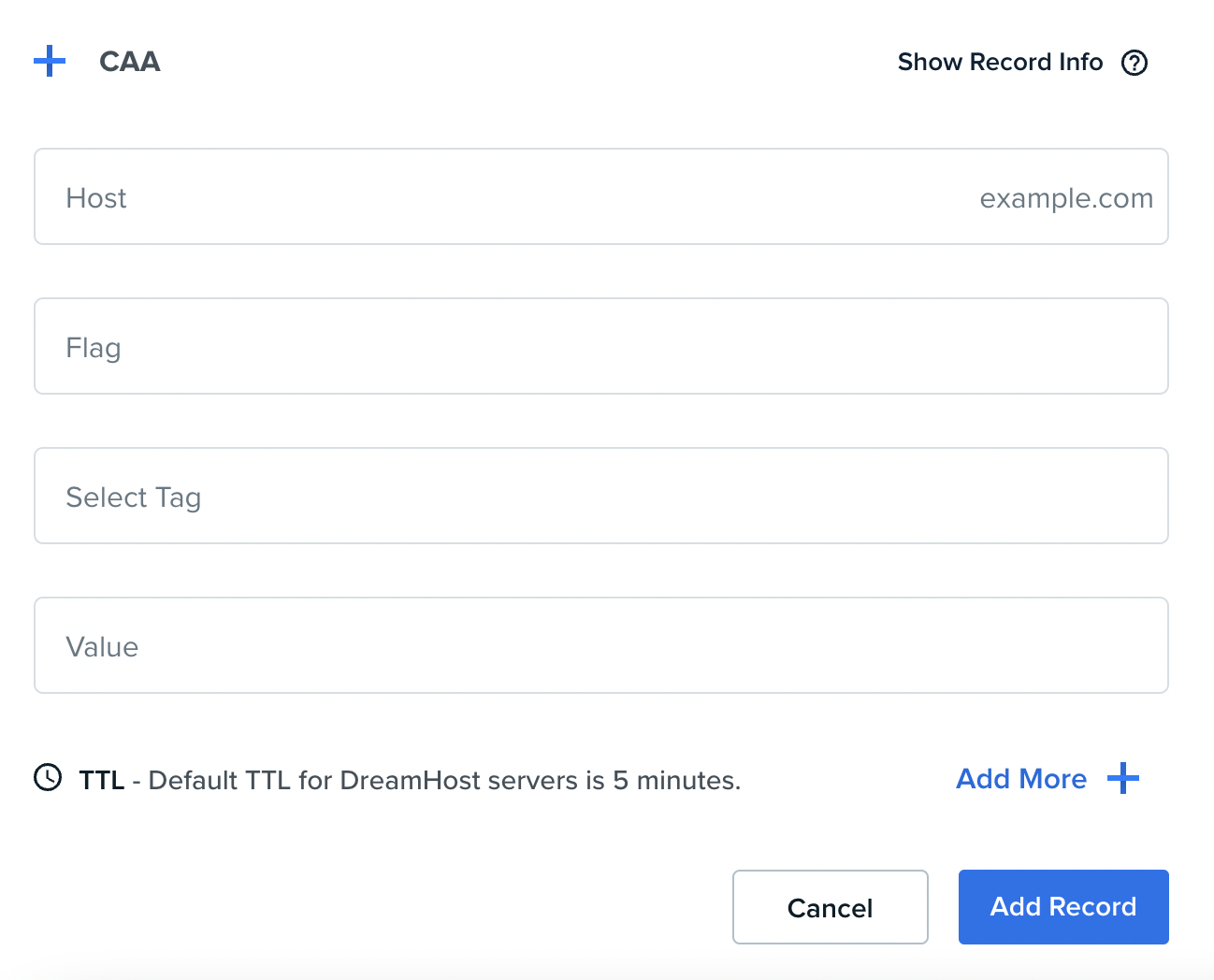 Add CAA Record