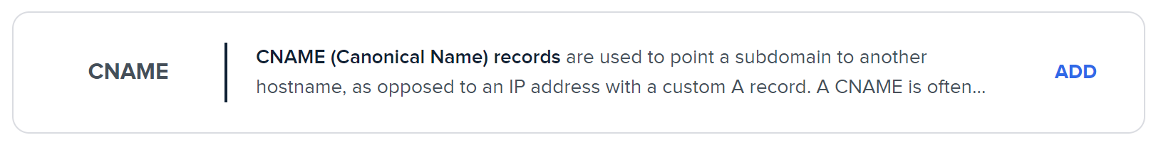 Add A Record