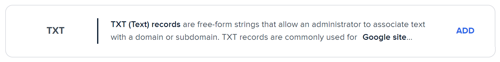 Add A Record