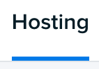 Manage Website Hosting tab