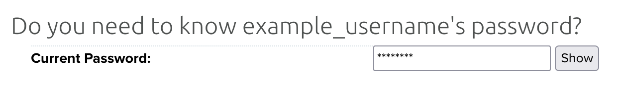 Database username change password