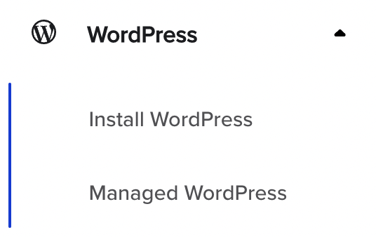 WordPress menu