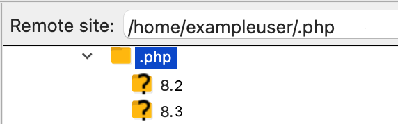Create .php directory