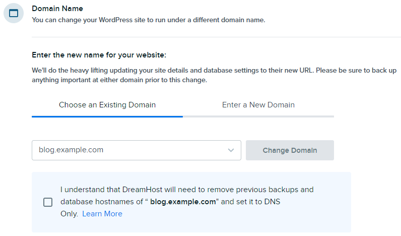 Changing The Domain Of A Wordpress Site Dreamhost Knowledge Base