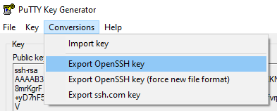 convert to openssh key