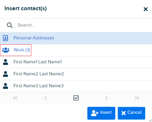 insert contact
