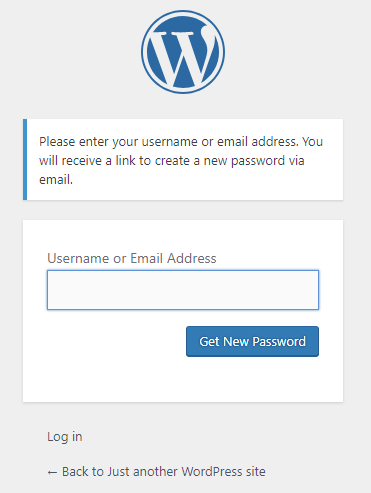 lost wordpress password